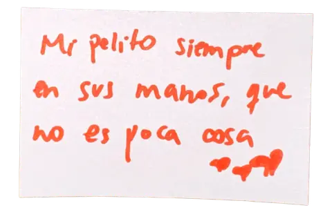 Mensajito escrito a mano por unx conventillerx