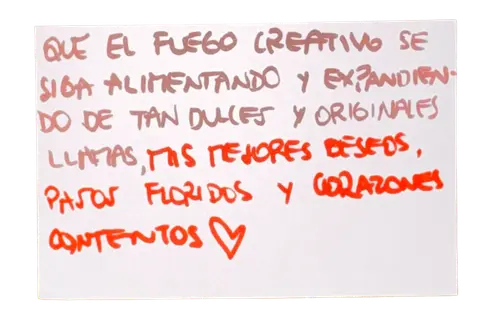 Mensajito escrito a mano por unx conventillerx